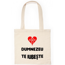 Sacosa  bumbac, Dumnezeu te iubeste